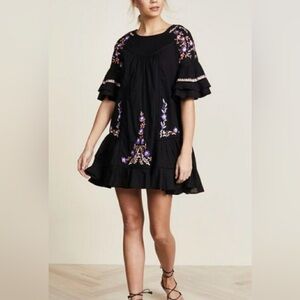 Free People Pavlo Dainty Flirty Babydoll Boho Witchy Mini Dress S